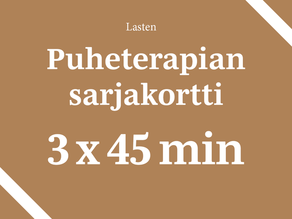 Lasten puheterapian sarjakortti 3 x 45min