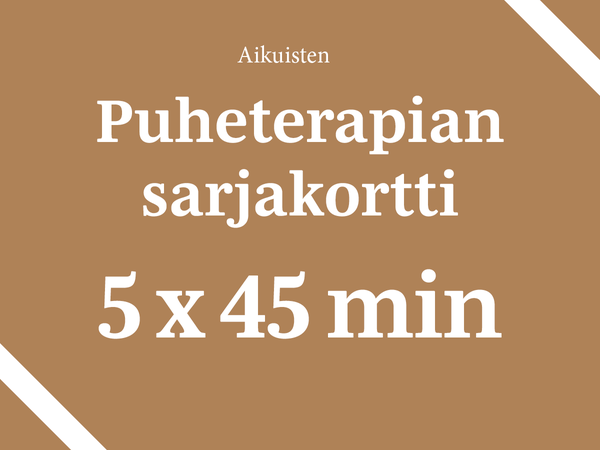 Aikuisten puheterapian sarjakortti 5 x 45min